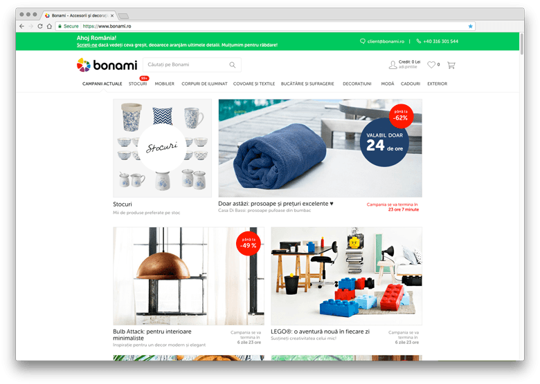 Bonami - inspiratie eCommerce